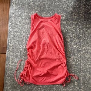 Coral Rihanna Savage x Fenty sport open back tank top